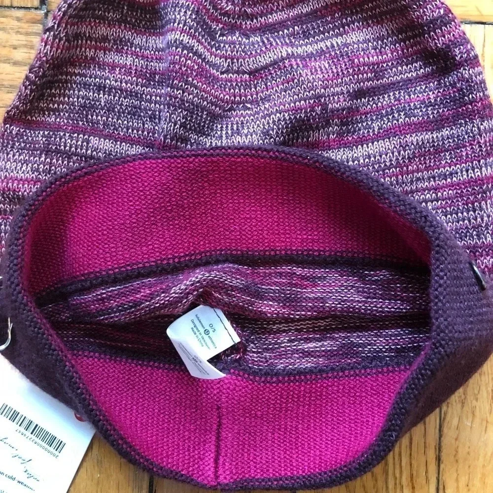 Lululemon Burgundy Beanie Hat winter cozy hat
